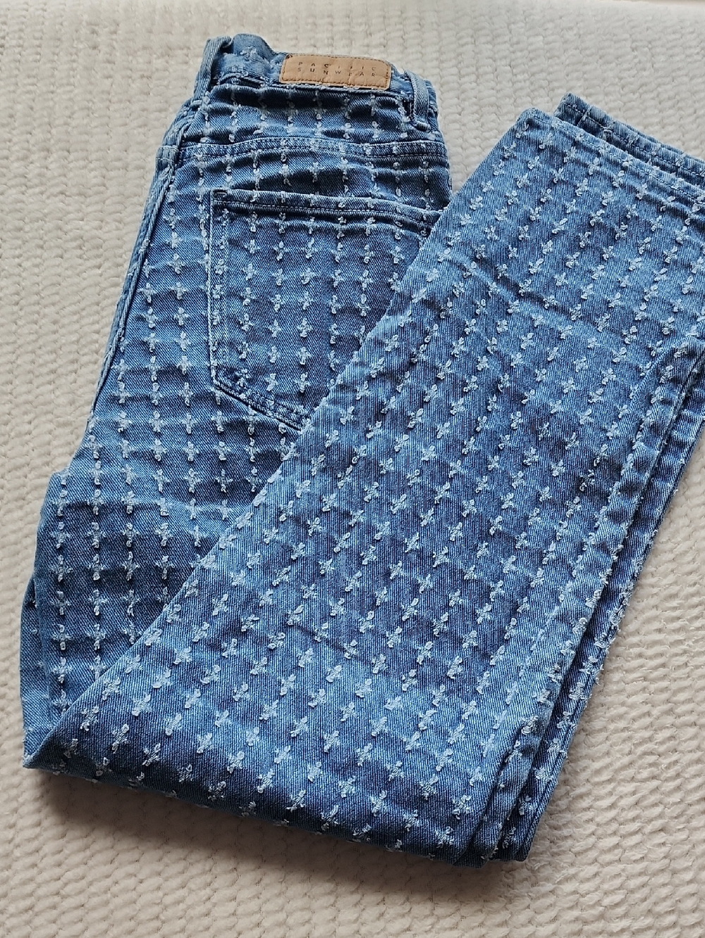Pacsun Pacific Sunwear Blue Patterned  Jeans